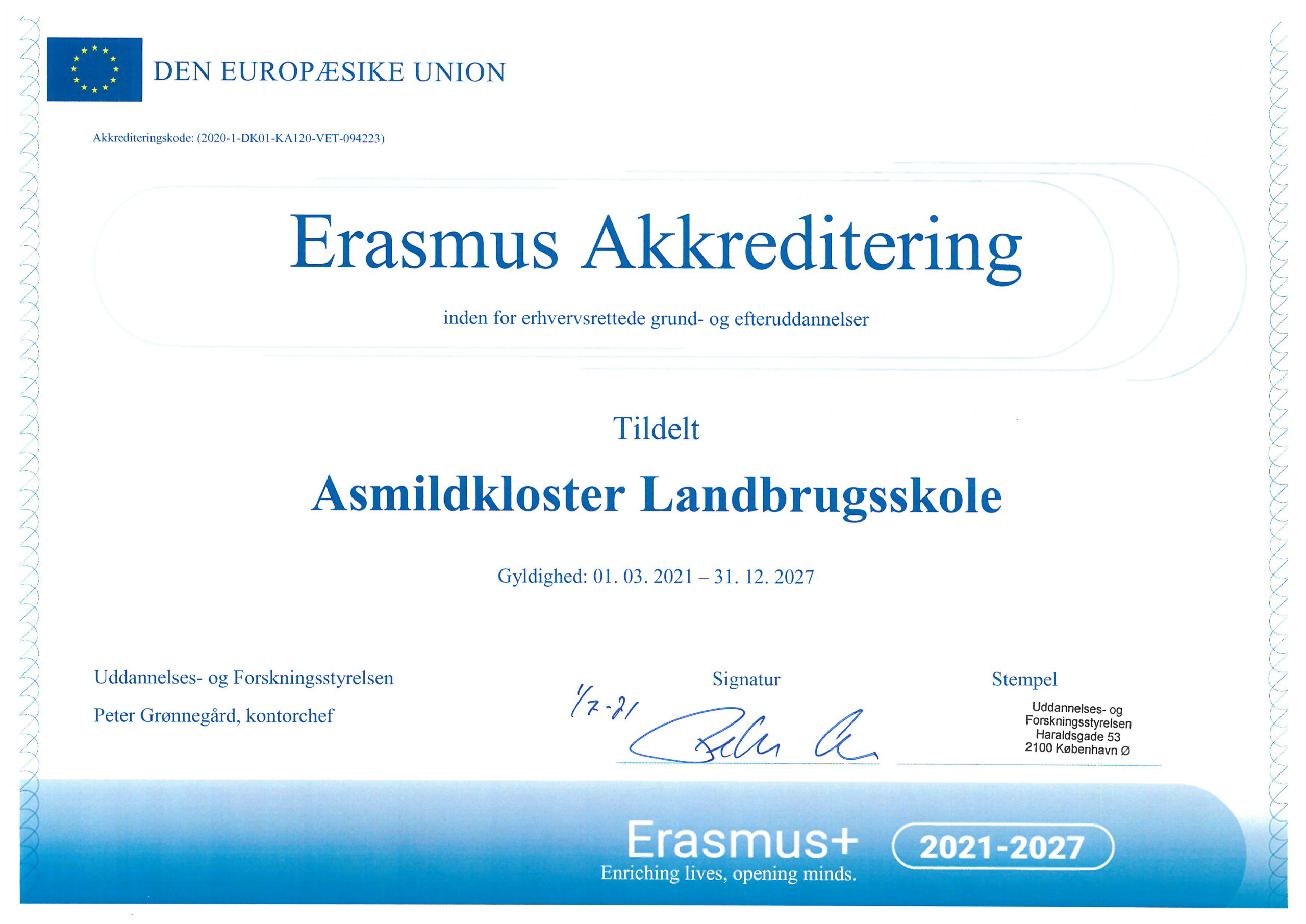 Erasmus akkreditering